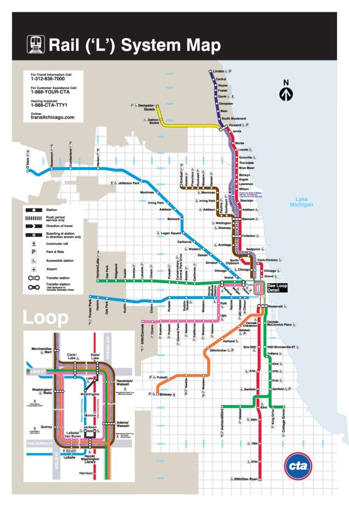 Chicago - plan métro