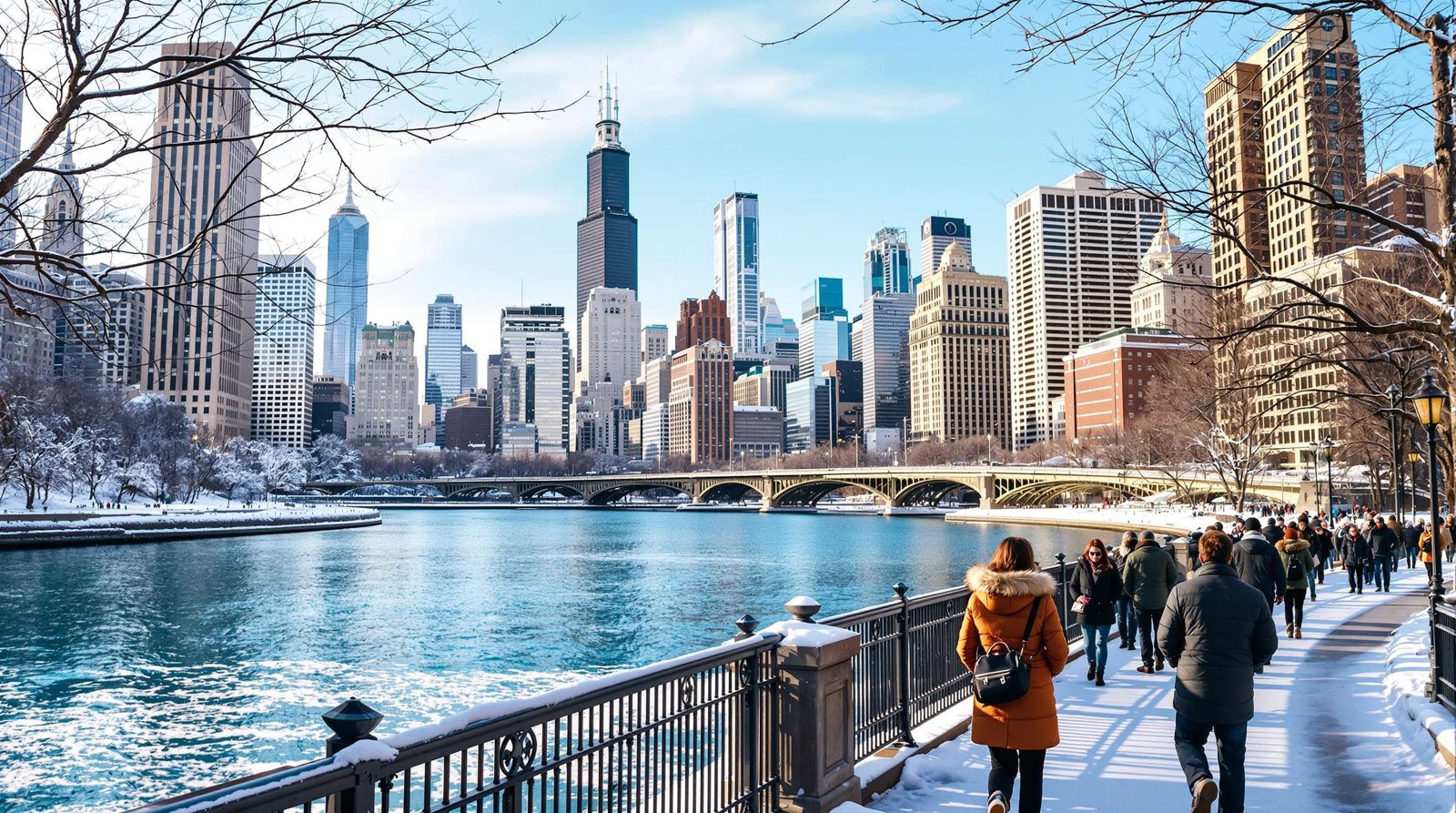 Visiter Chicago en hiver : froid, musées, transports et programme réaliste - photo éditoriale réaliste sans texte